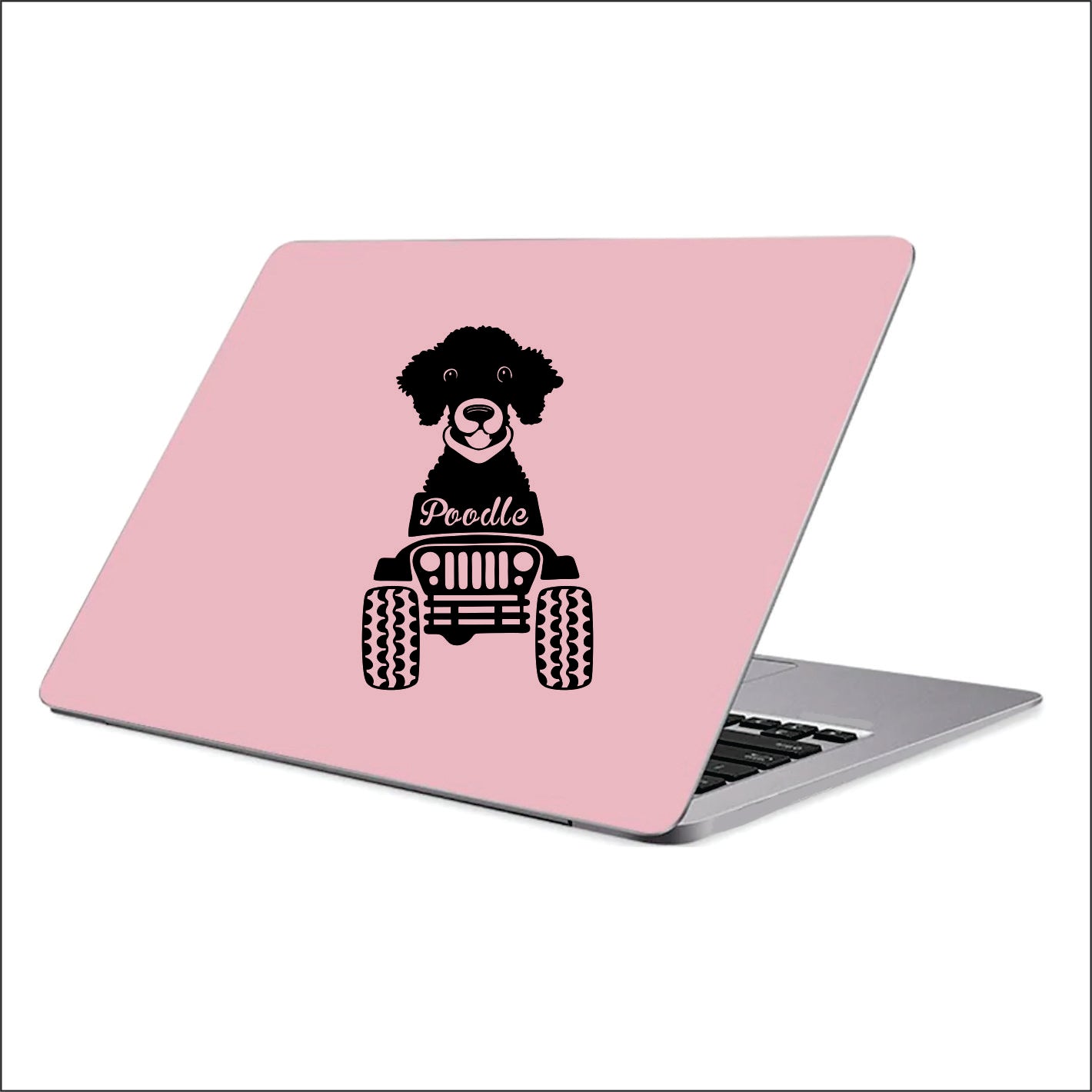 Poodle Dog Jeep Offroad Black Vinyl Decal Sticker
