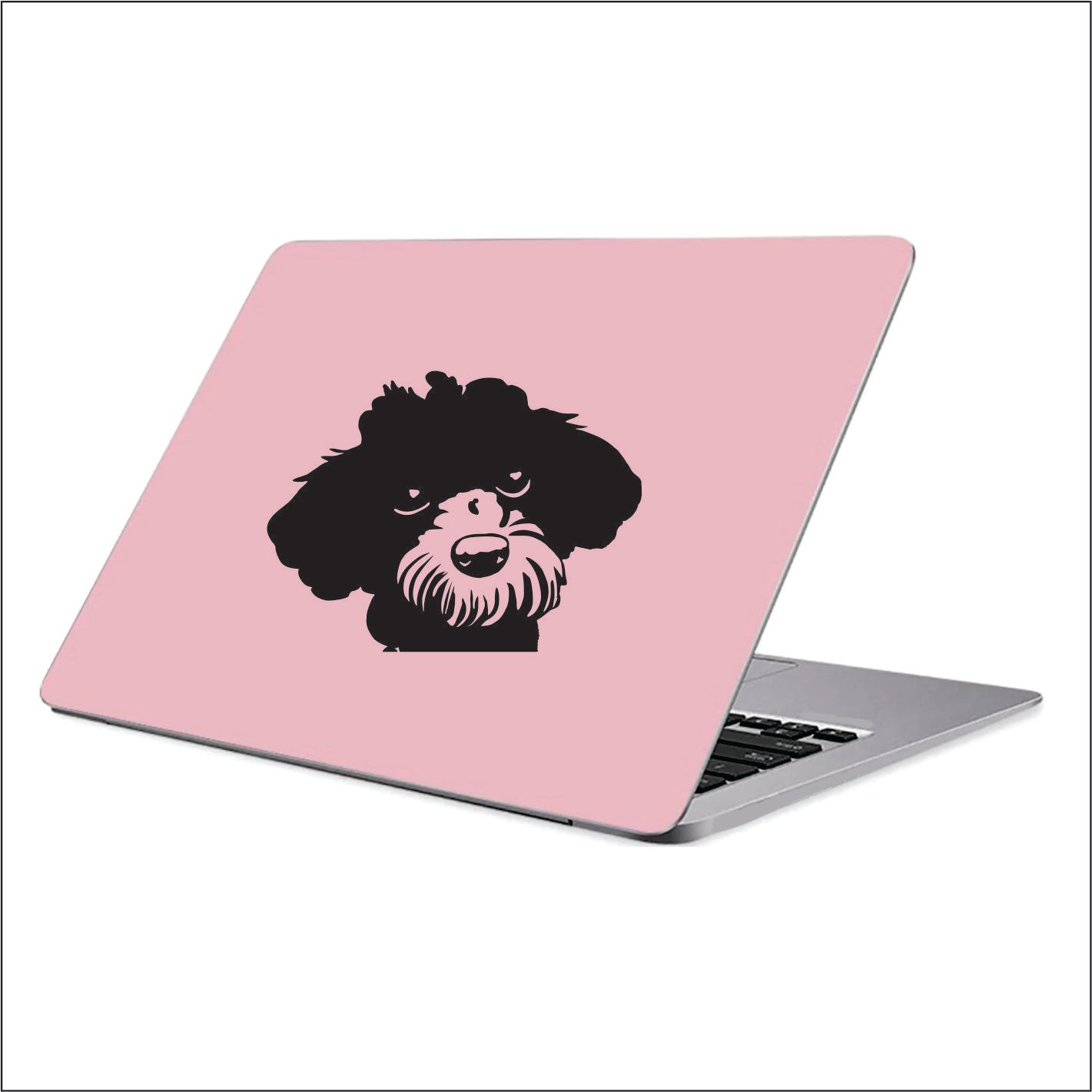 Cute poodle dog peeking Vinyl Decal Sticker FREE shipping