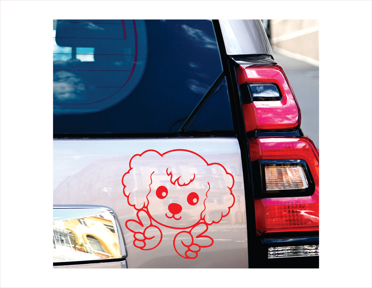 Poodle Peace Vinyl Decal FREE shipping