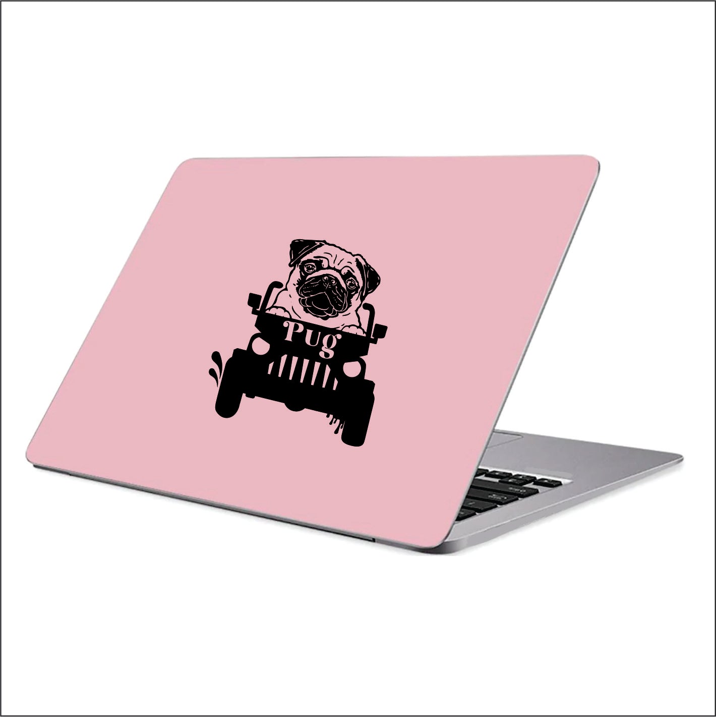 PUG DOG Offroad JEEP Vinyl Decal Sticker FREE shipping