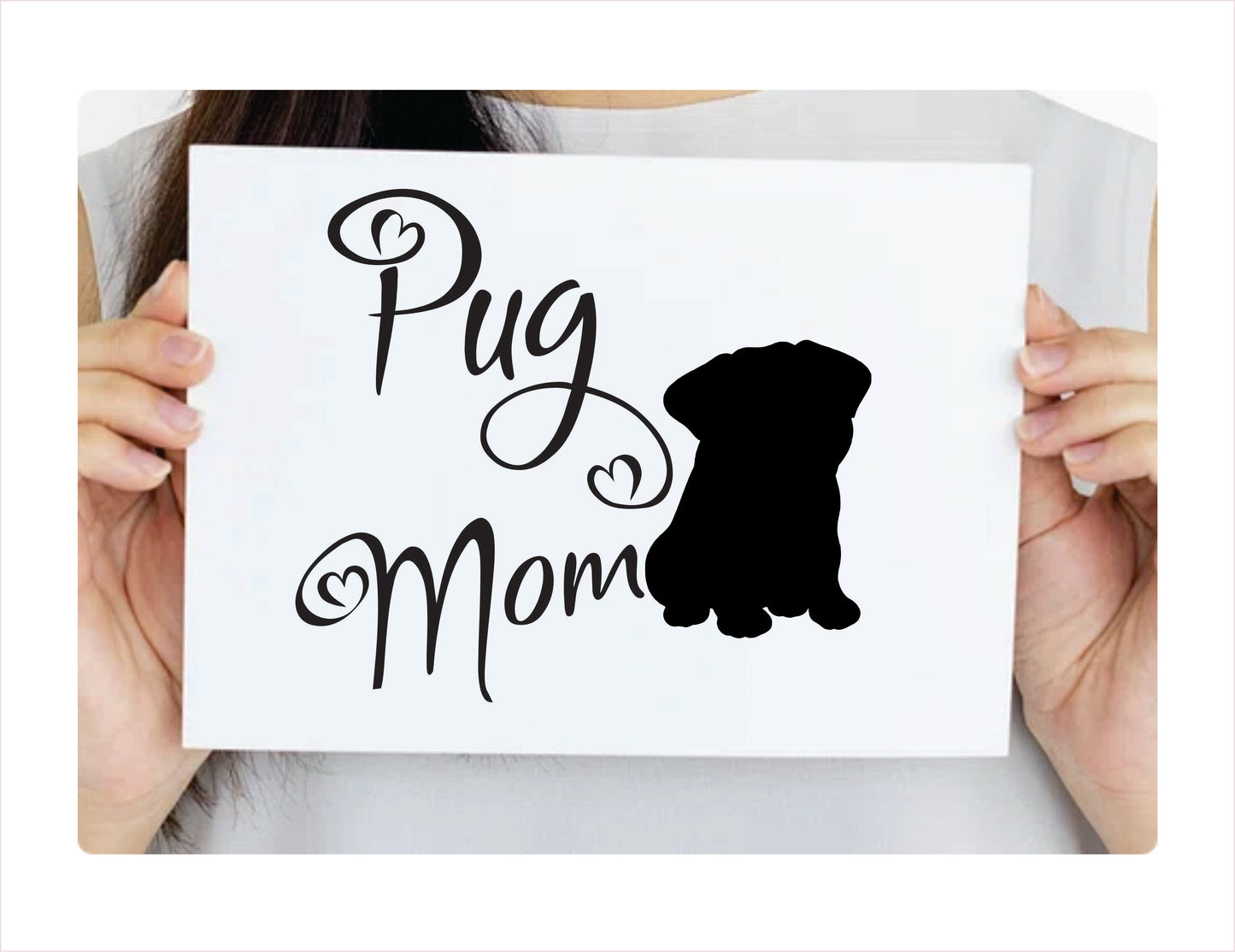 Pug Mom Decal Sticker FREE shipping