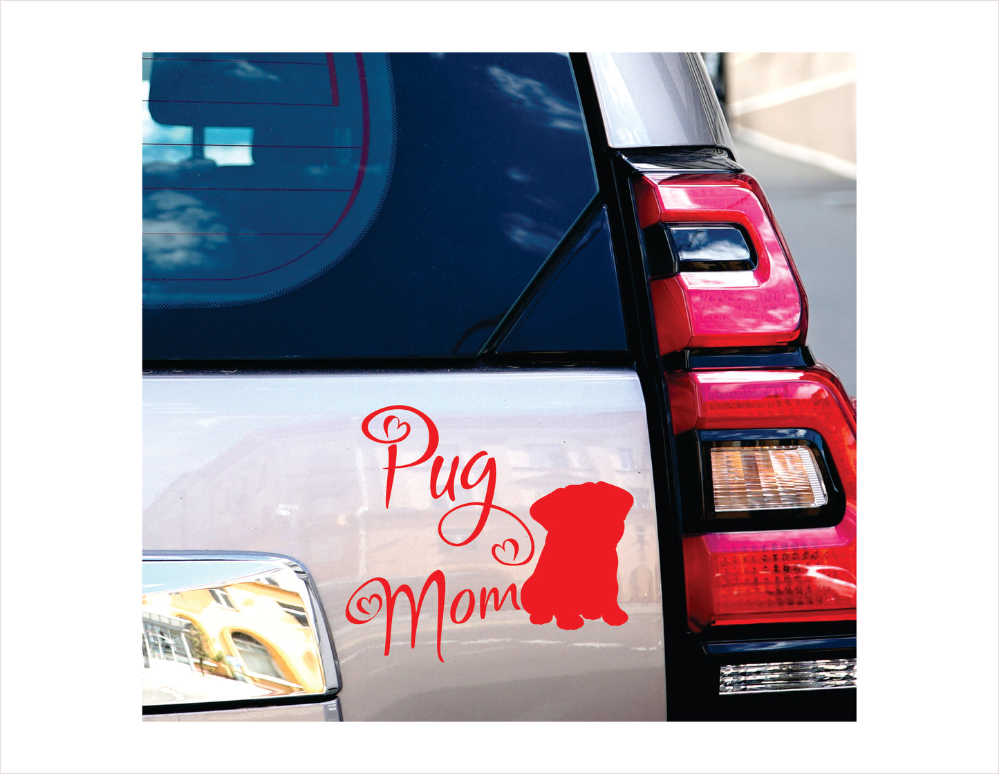 Pug Mom Decal Sticker FREE shipping