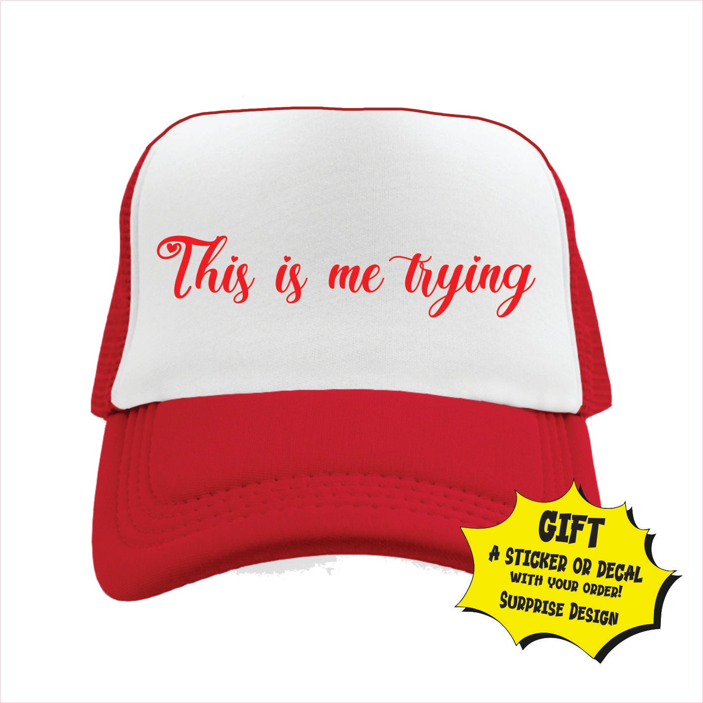 This is me trying Trucker Hat Cap