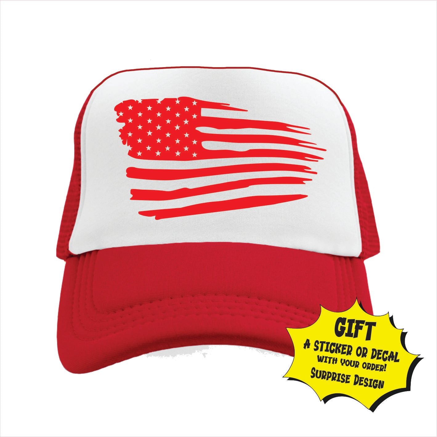 American Flag Trucker Hat Cap