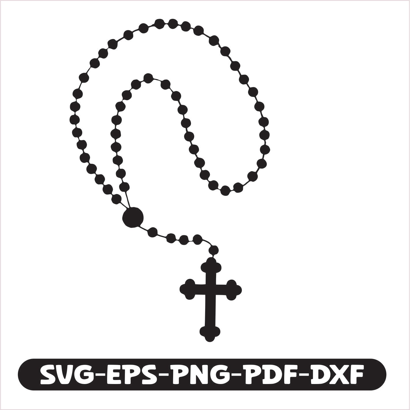 Rosary SVG EPS PNG PDF DXF Cutting File