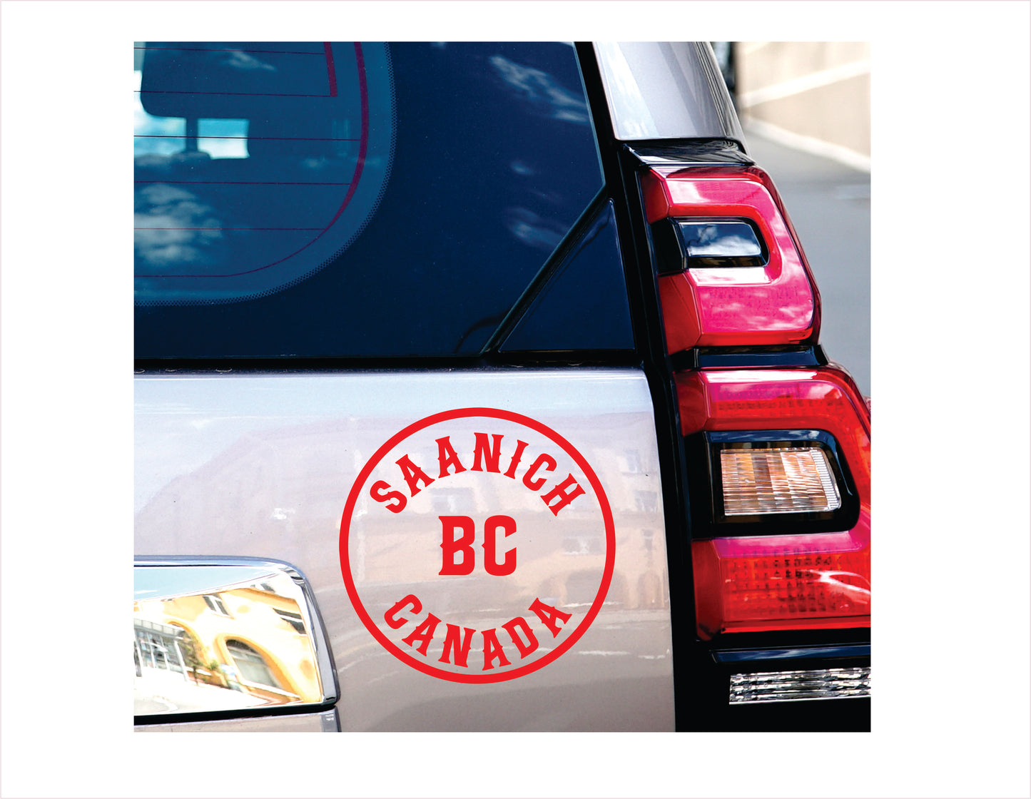 Saanich British Columbia Canada Red Decal Sticker
