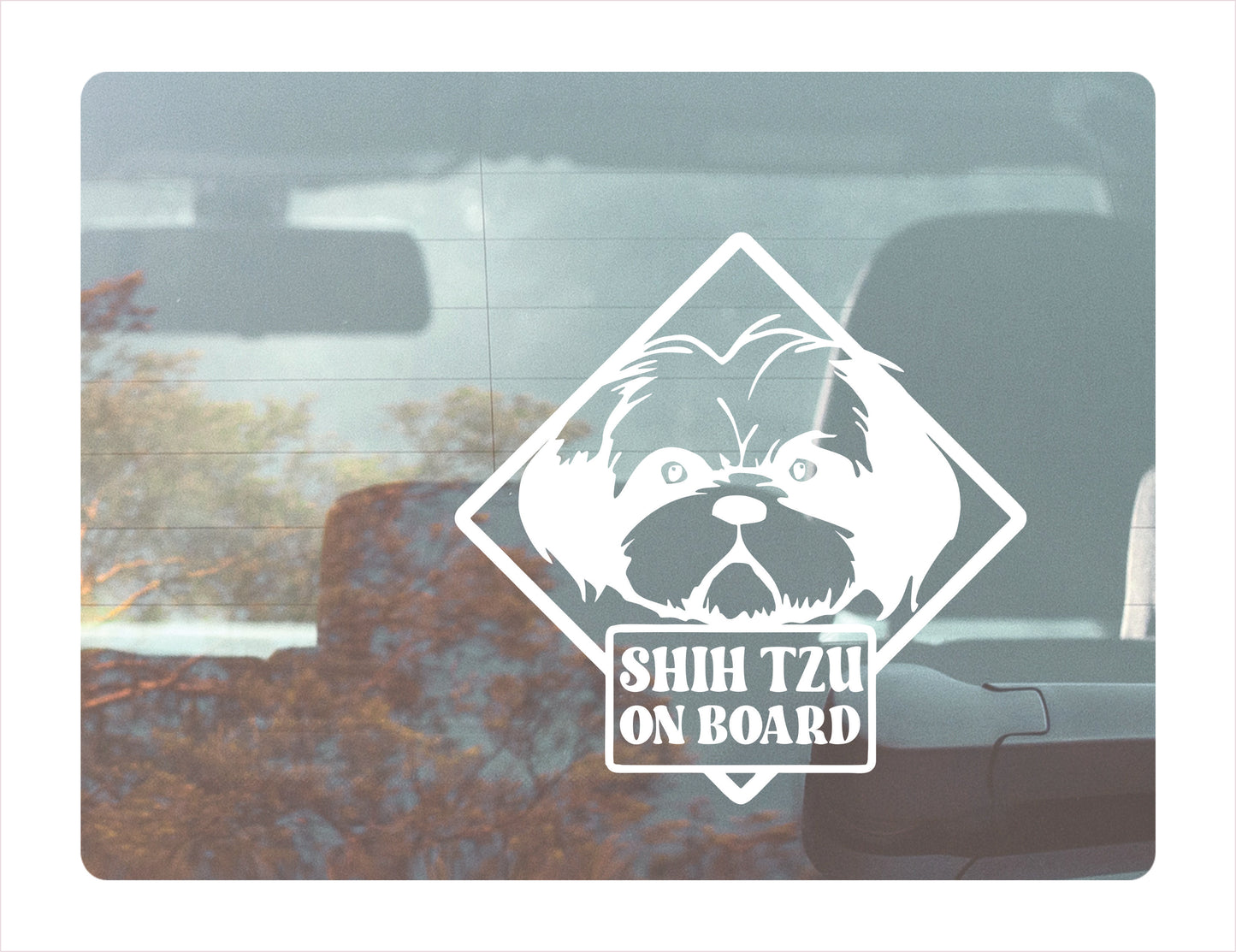 Shih Tzu on board Decal Sticker FREE shipping