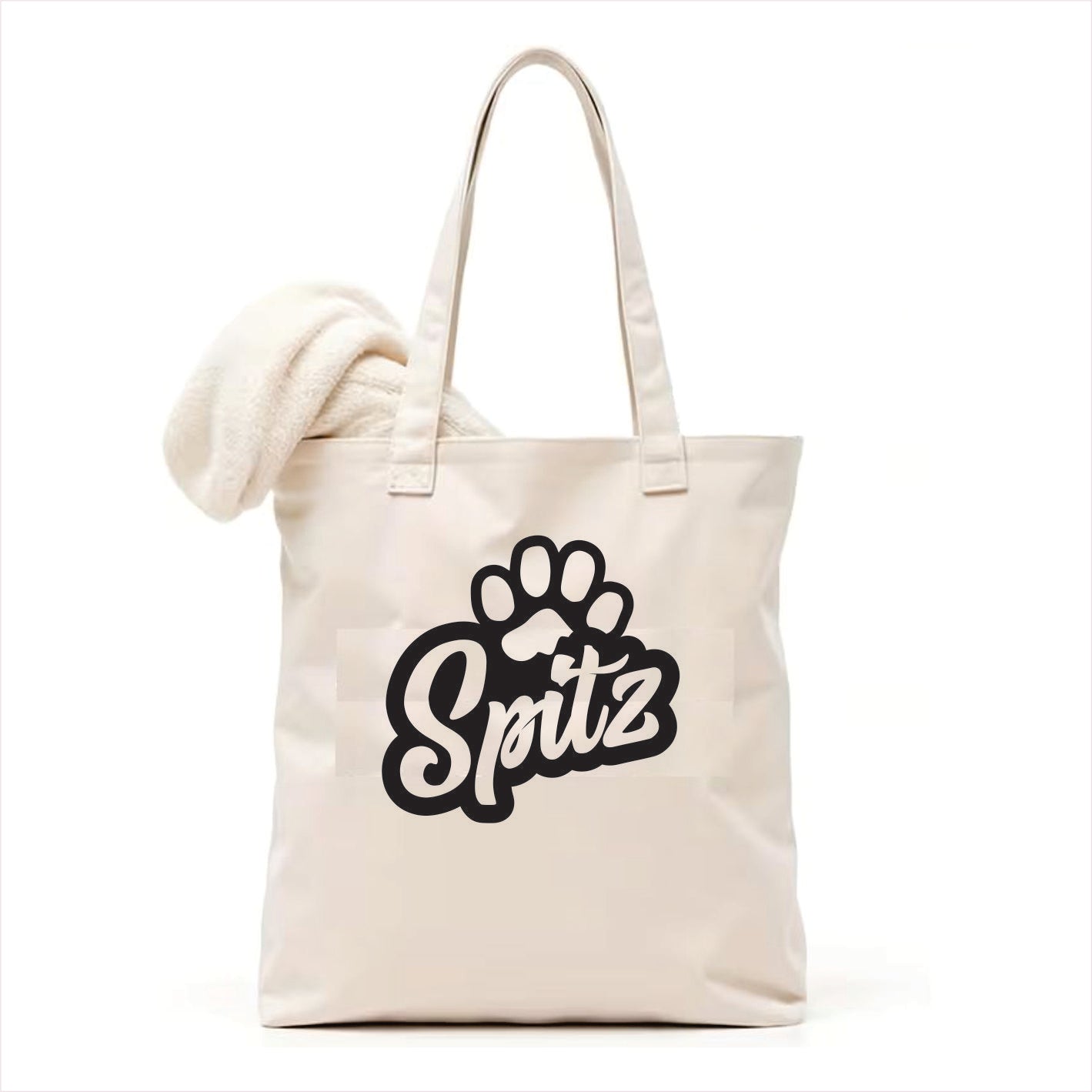 Spitz dog paw tote bag 3
