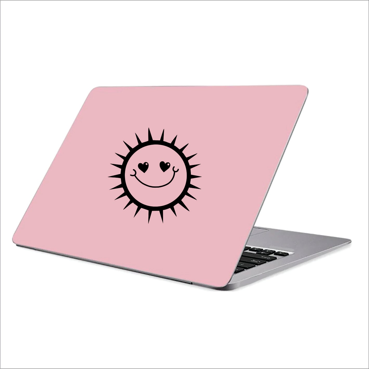 Sun Happy Black Vinyl Decal Sticker