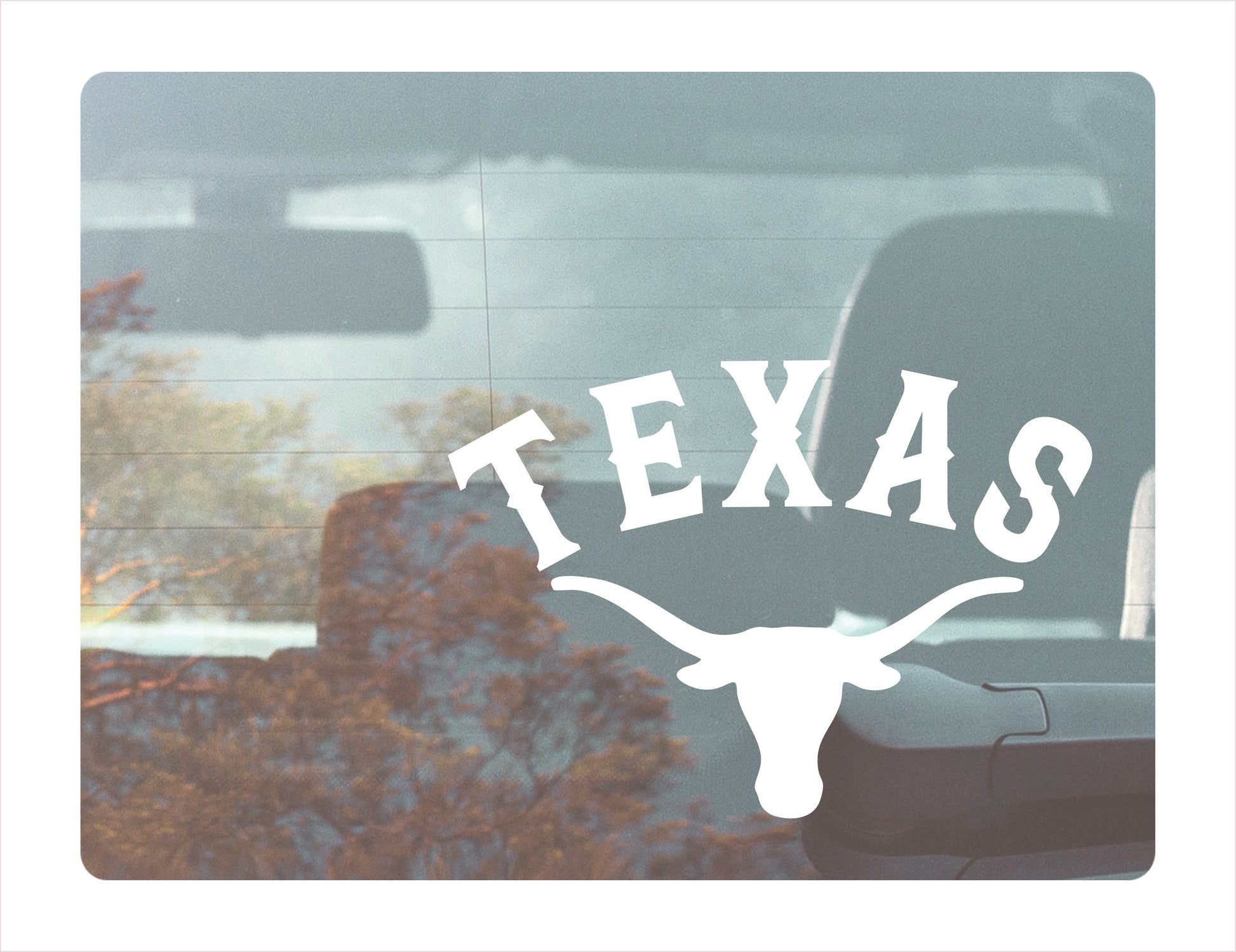 TEXAS White Vinyl Decal Sticker