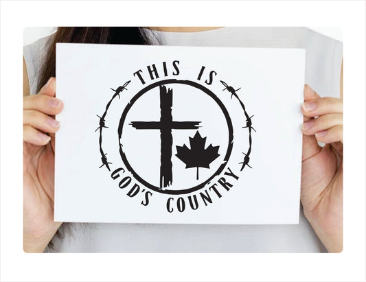 This is God's country Canada Black Vinyl Decal Sticker