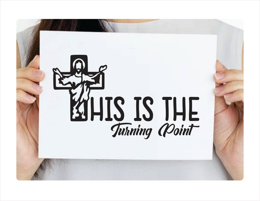 This is the turning point black Vinyl Decal Sticker