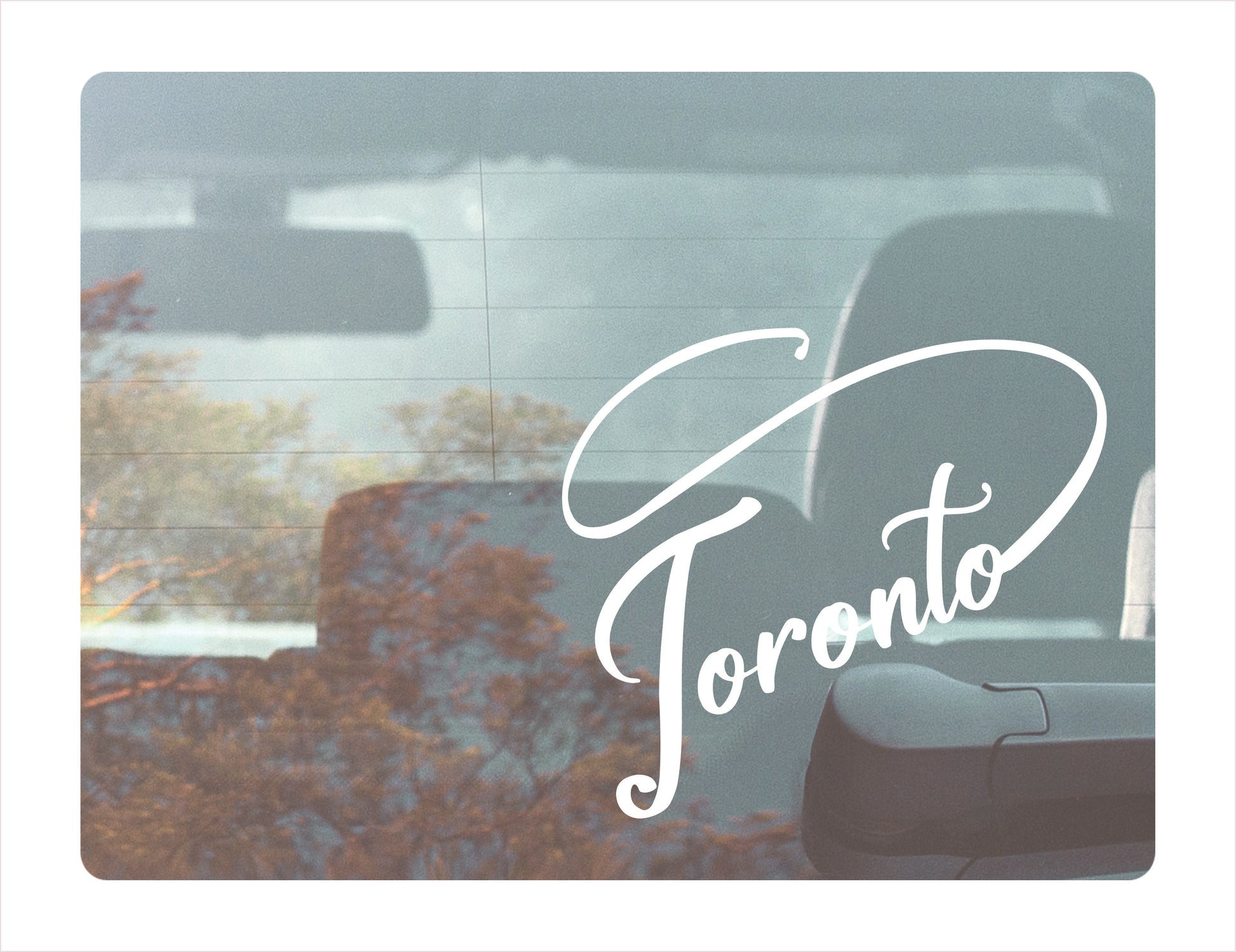 Toronto Fishing White Vinyl Decal Sticker