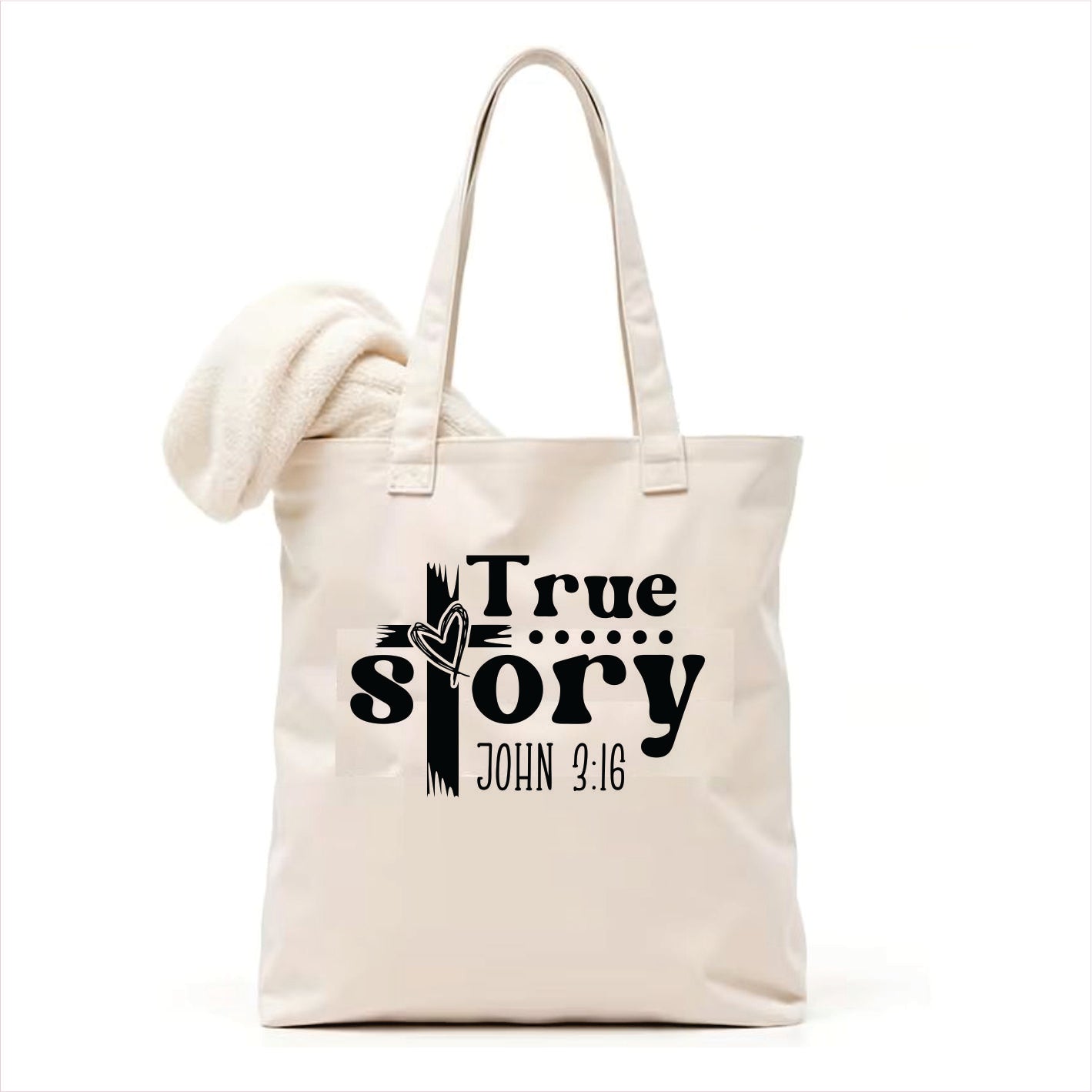 True story canvas tote bag 3