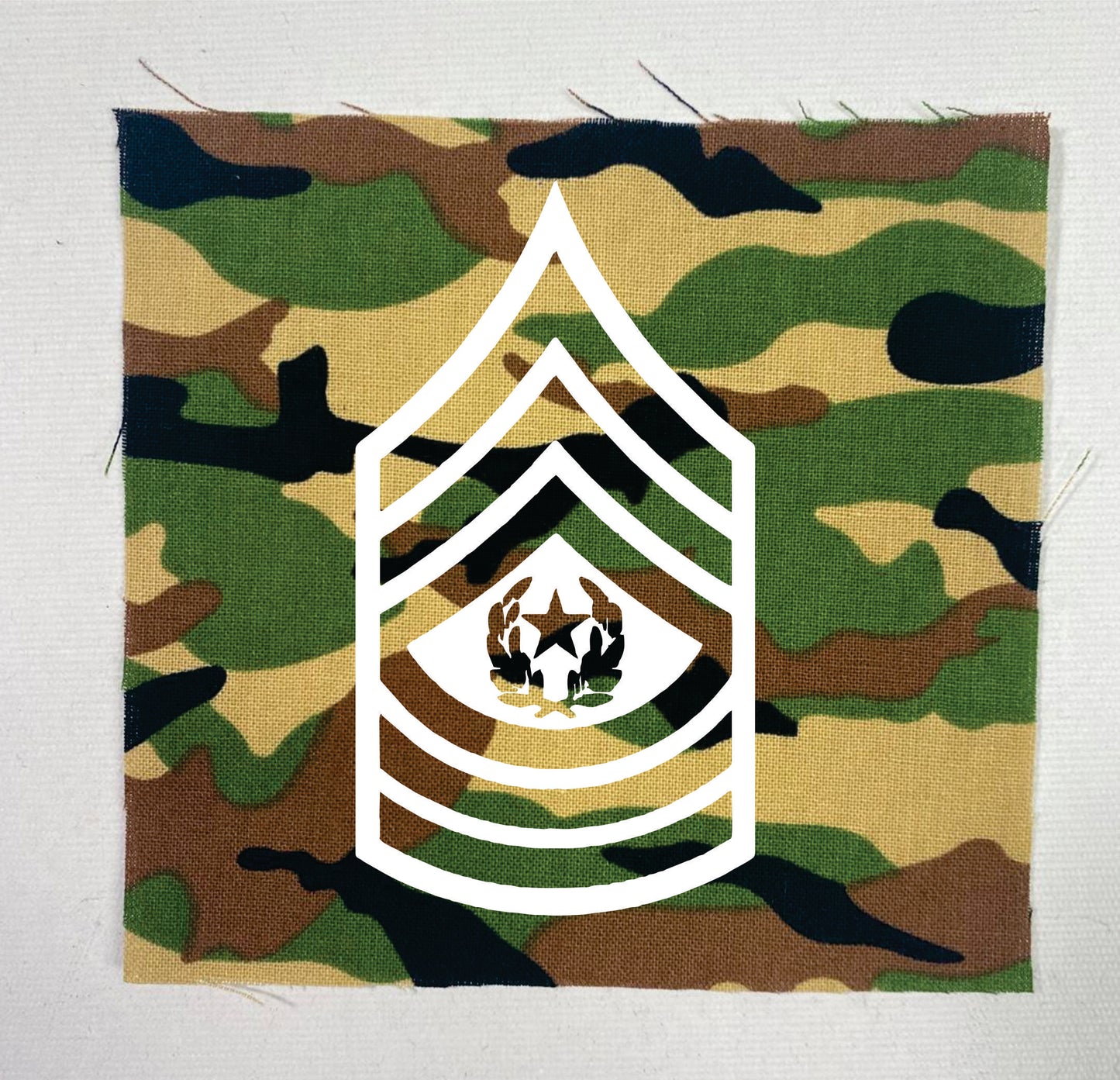 US Army Command Sergeant Major Sew-On Patch Camo Military Pride Patch
