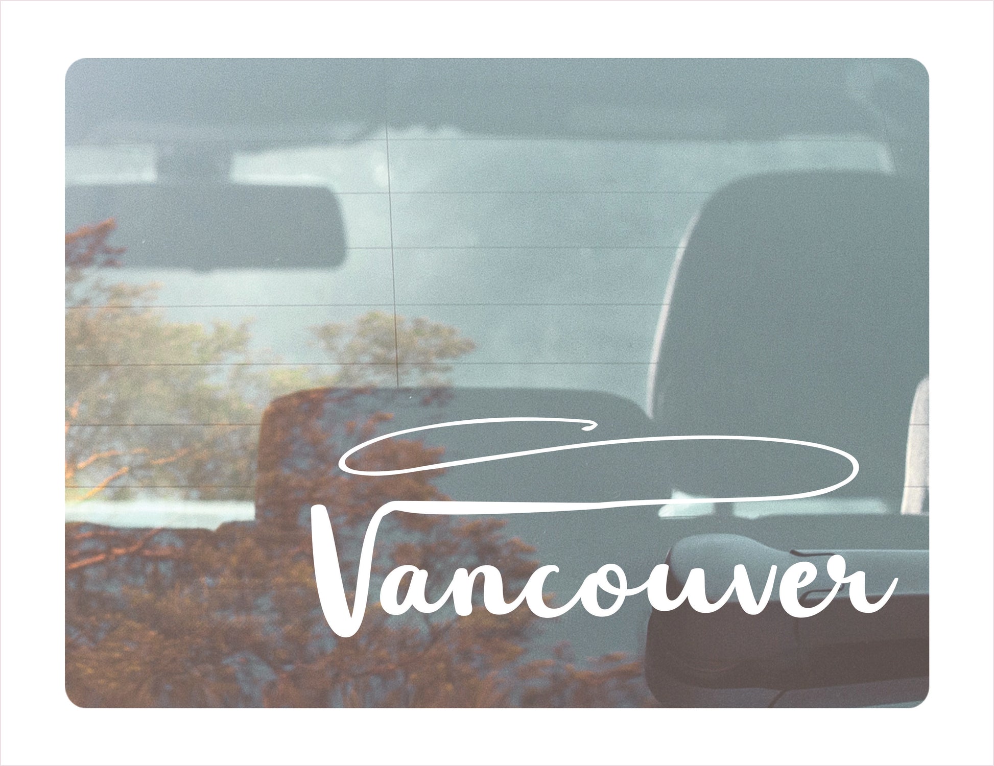 Vancouver Fishing White Vinyl Decal Sticker