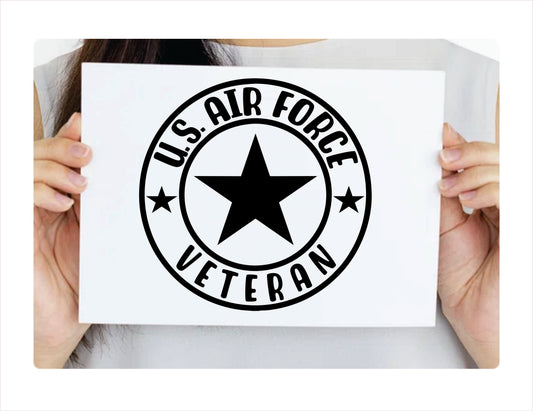 U.S. Air Force Black Vinyl Decal Sticker