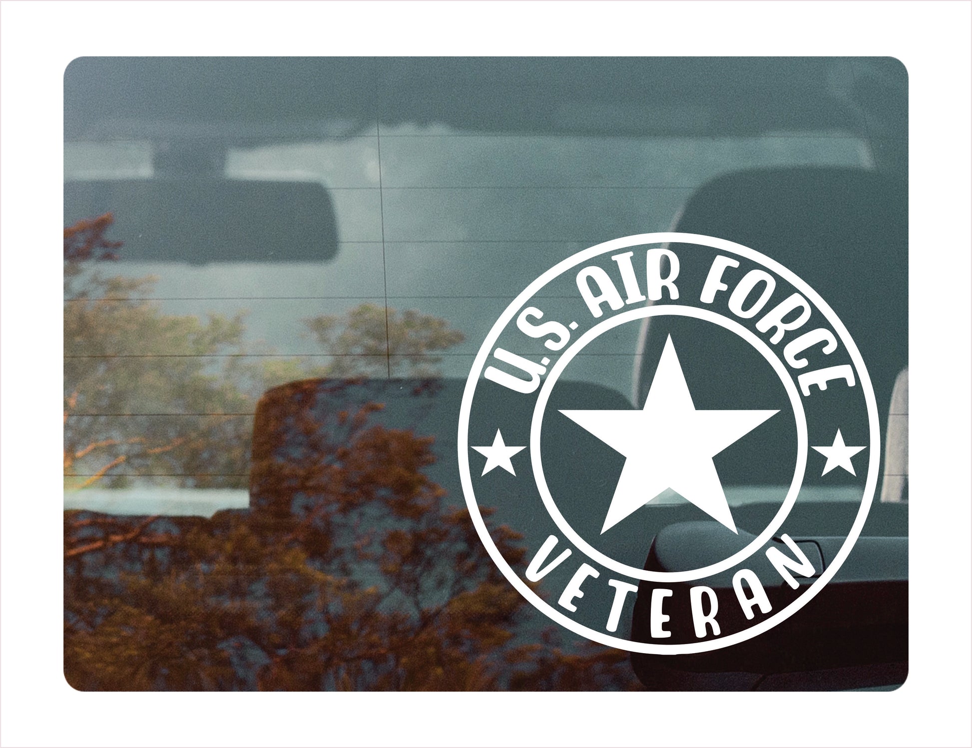 U.S. Air Force White Vinyl Decal Sticker