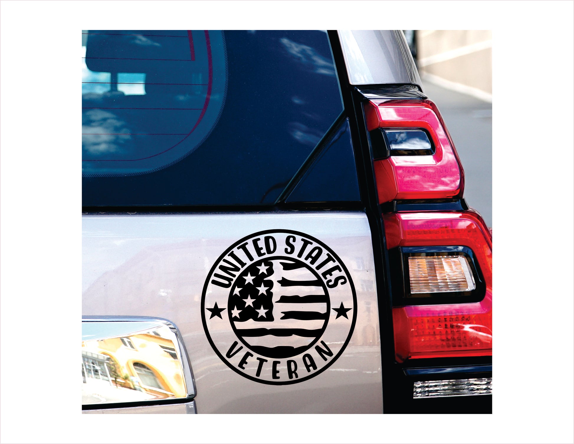 United States Veteran Black Vinyl Decal Sticker