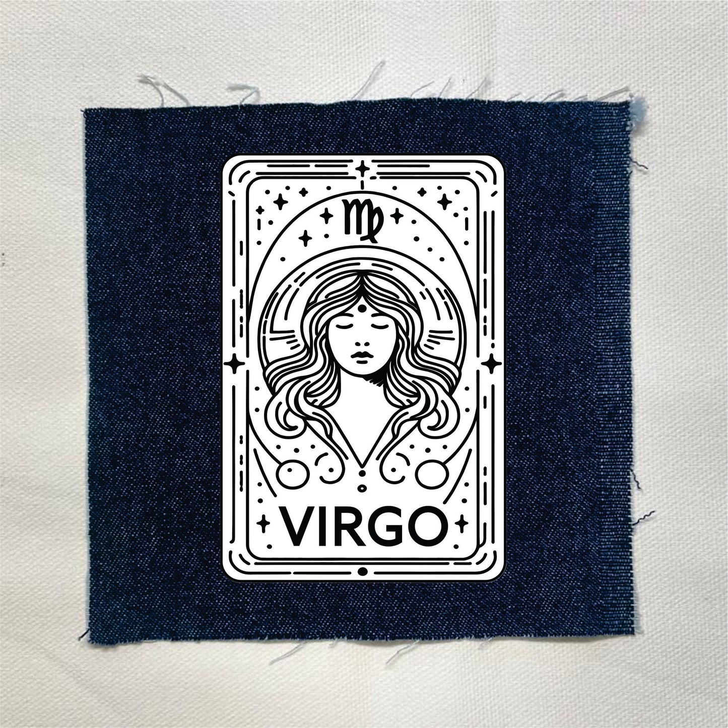 Virgo Zodiac Dark Denin Patch