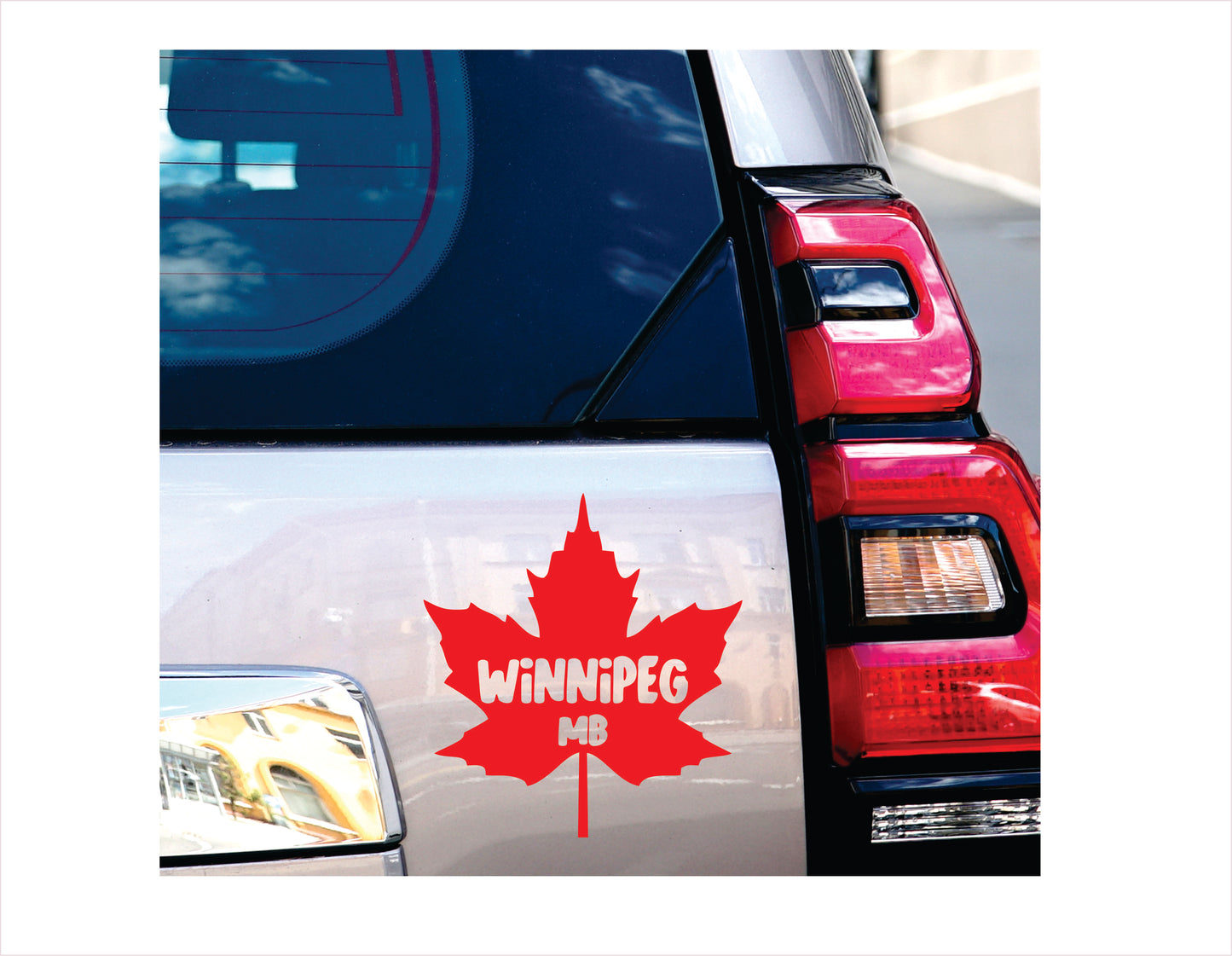 Winnipeg Manitoba Maple leaf Canada Red Decal Sticker