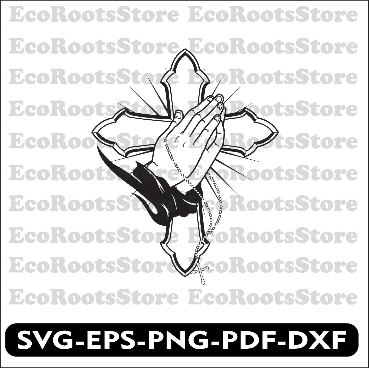 Cross Rosary Religion SVG EPS PNG PDF DXF Cutting File