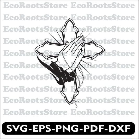 Cross Rosary Religion SVG EPS PNG PDF DXF Cutting File