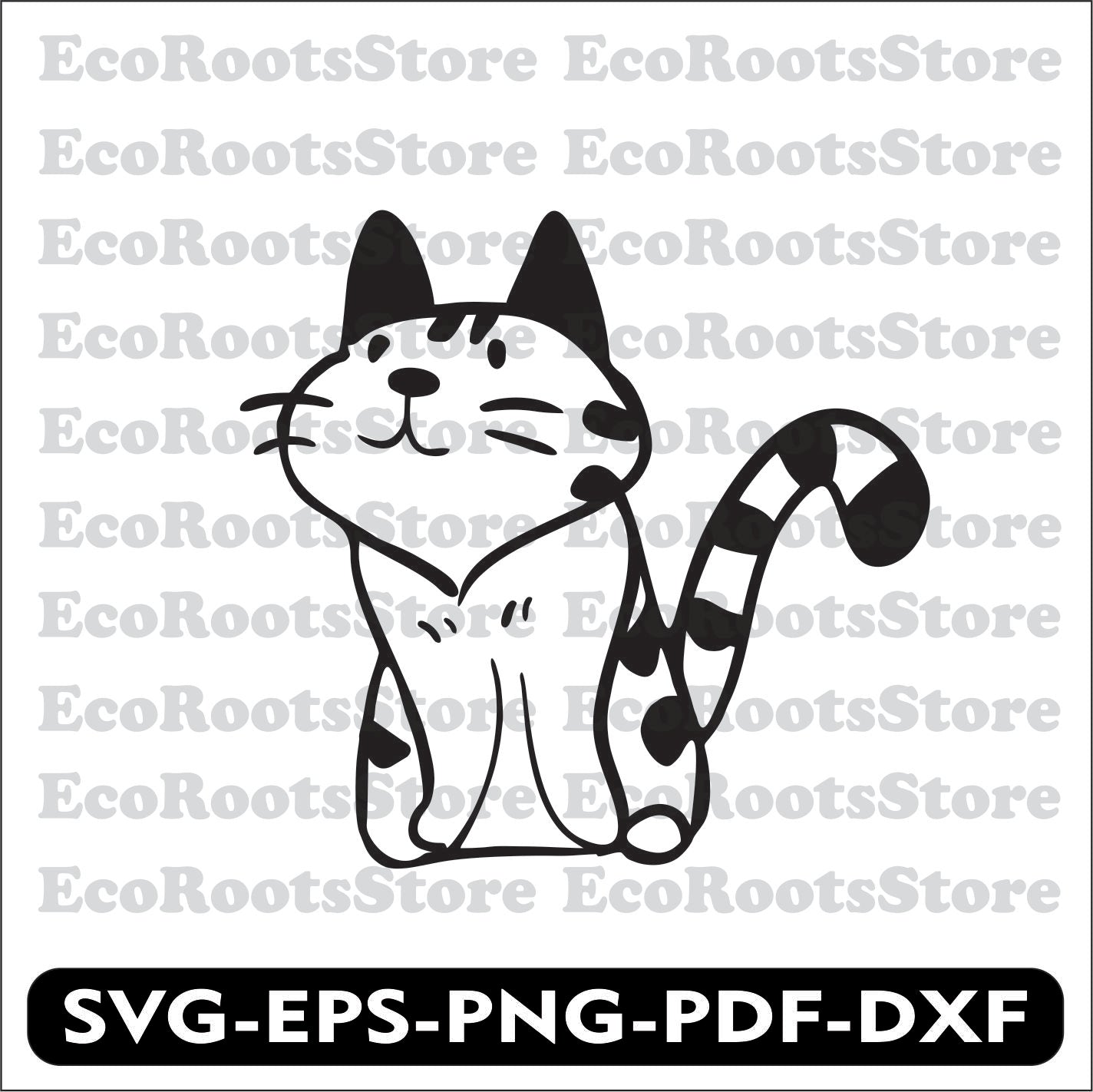 Cat Cute SVG EPS PNG PDF DXF Cutting File