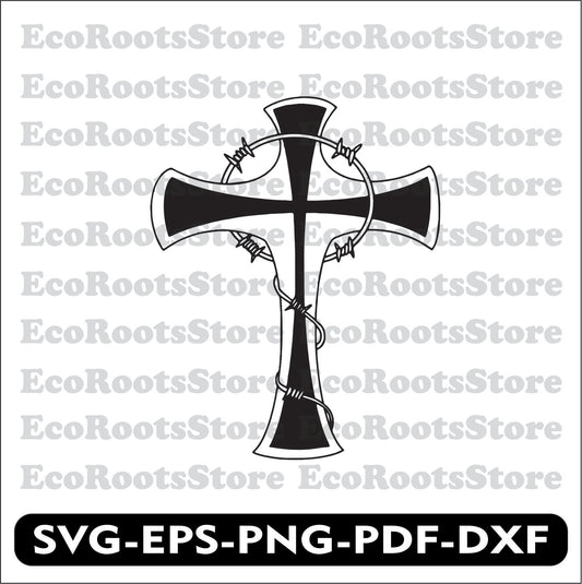 Cross SVG EPS PNG PDF DXF Cutting File