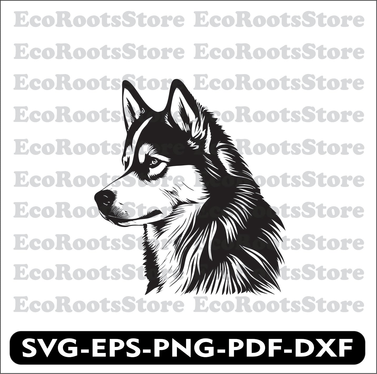 Husky Dog SVG EPS PNG PDF DXF Cutting File