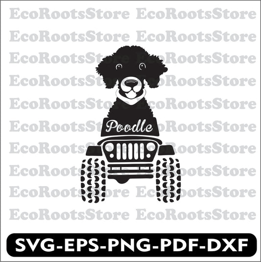 Poodle Dog Jeep Offroad SVG EPS PNG PDF DXF Cutting File