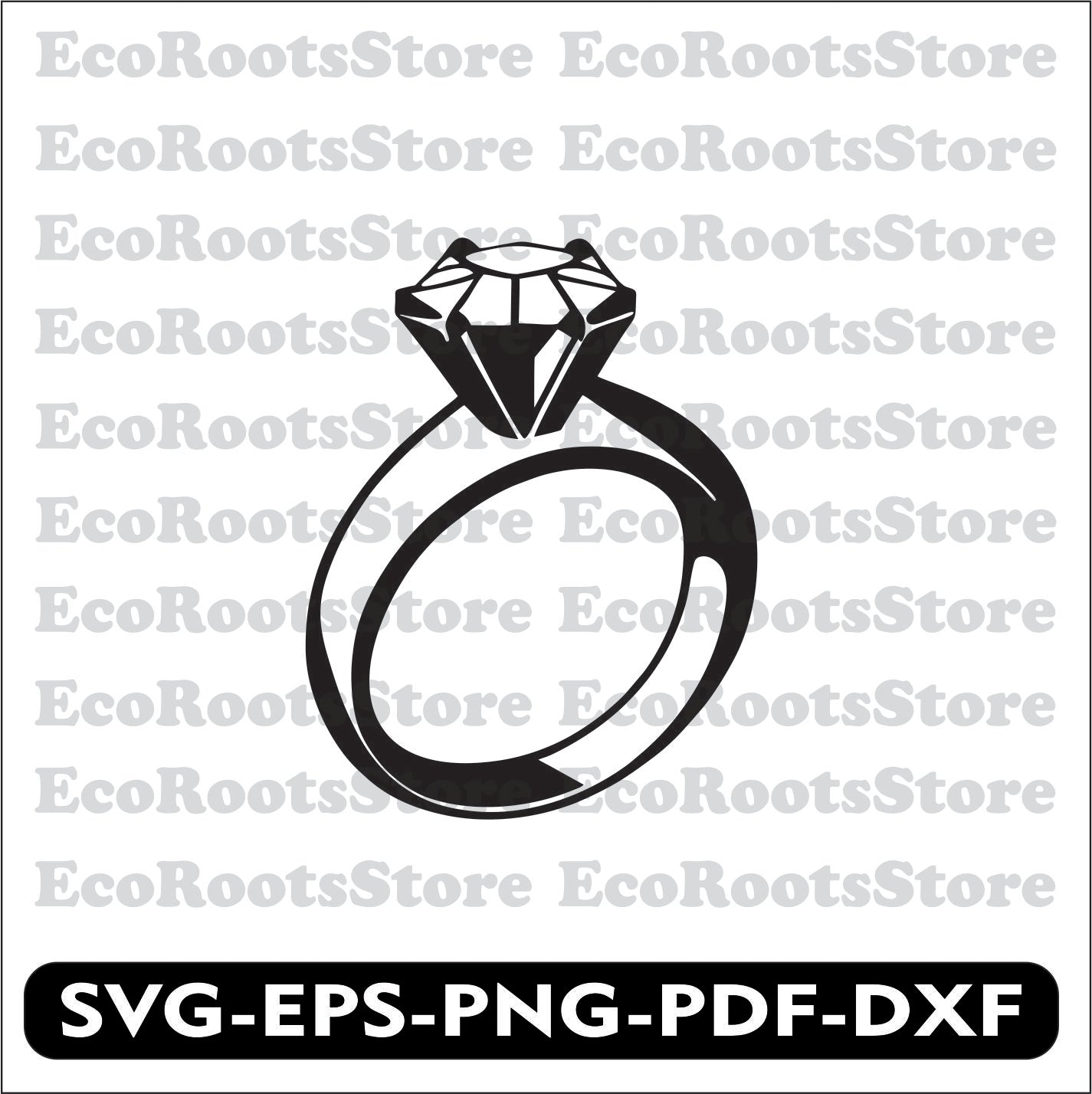 Ring Wedding Bride Groom SVG EPS PNG PDF DXF Cutting File