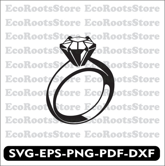 Ring Wedding Bride Groom SVG EPS PNG PDF DXF Cutting File
