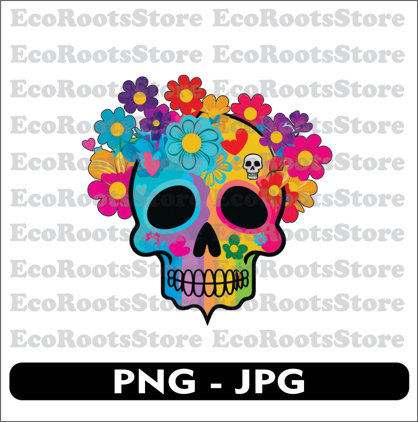 Skull PNG JPG Sublimation File