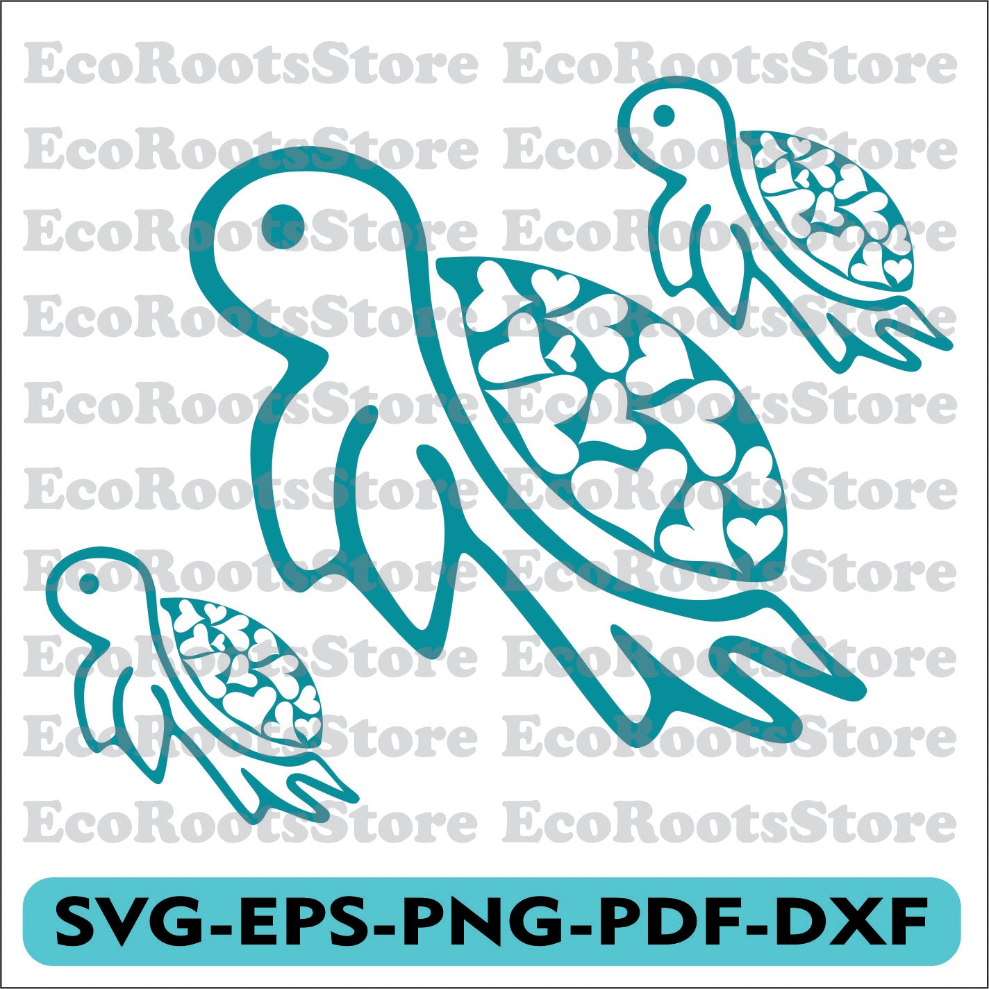 Turtles SVG EPS PNG PDF DXF Cutting File