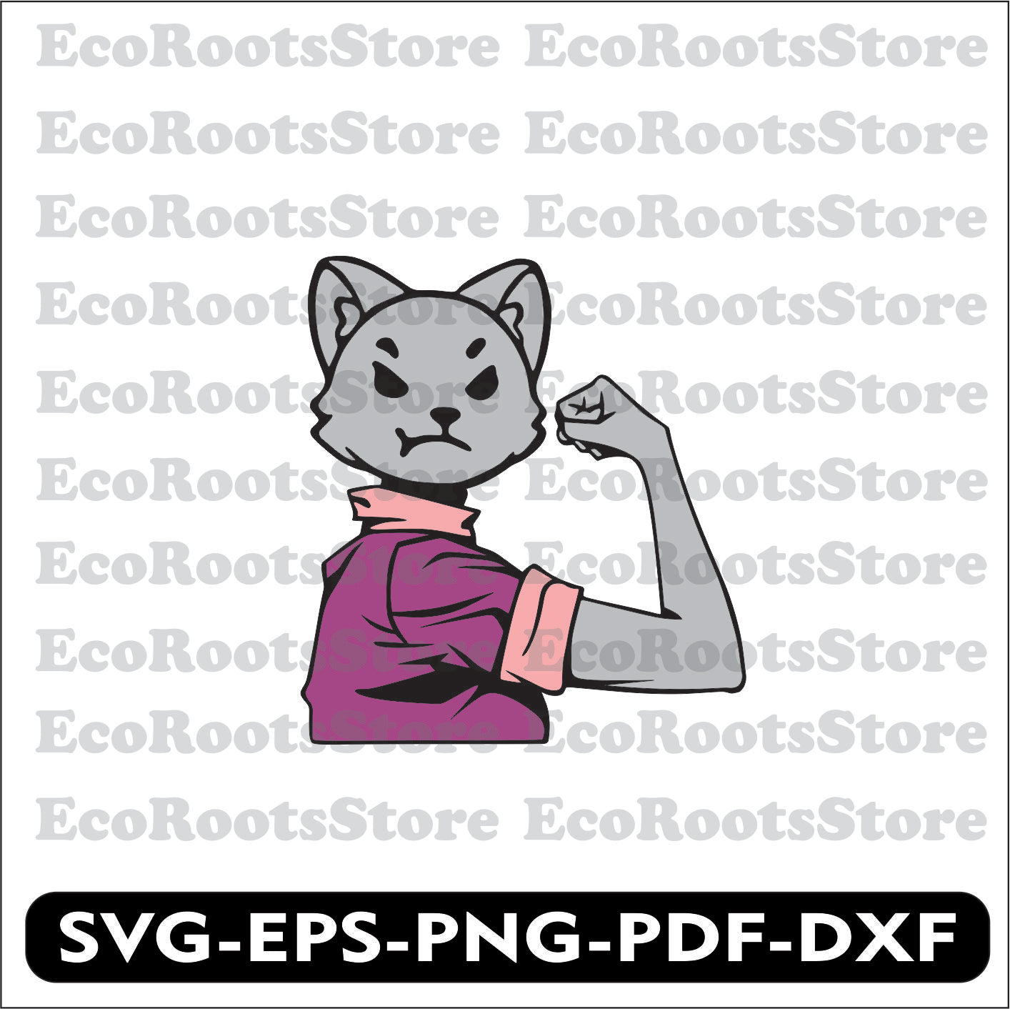 Cat Power SVG EPS PNG PDF DXF Cutting File