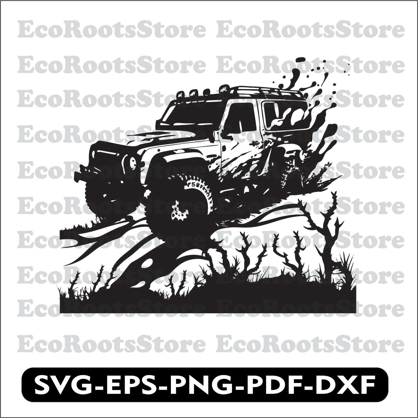 Jeep 4x4 Travel SVG EPS PNG PDF DXF Cutting File