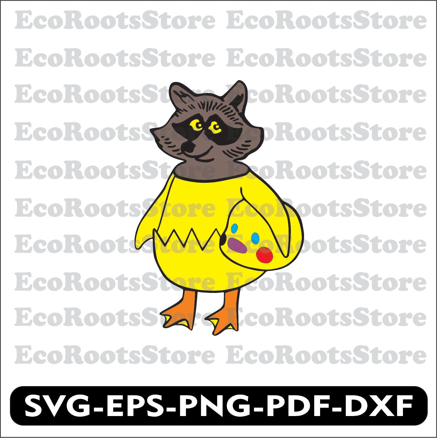 Raccoon SVG EPS PNG PDF DXF Cutting File