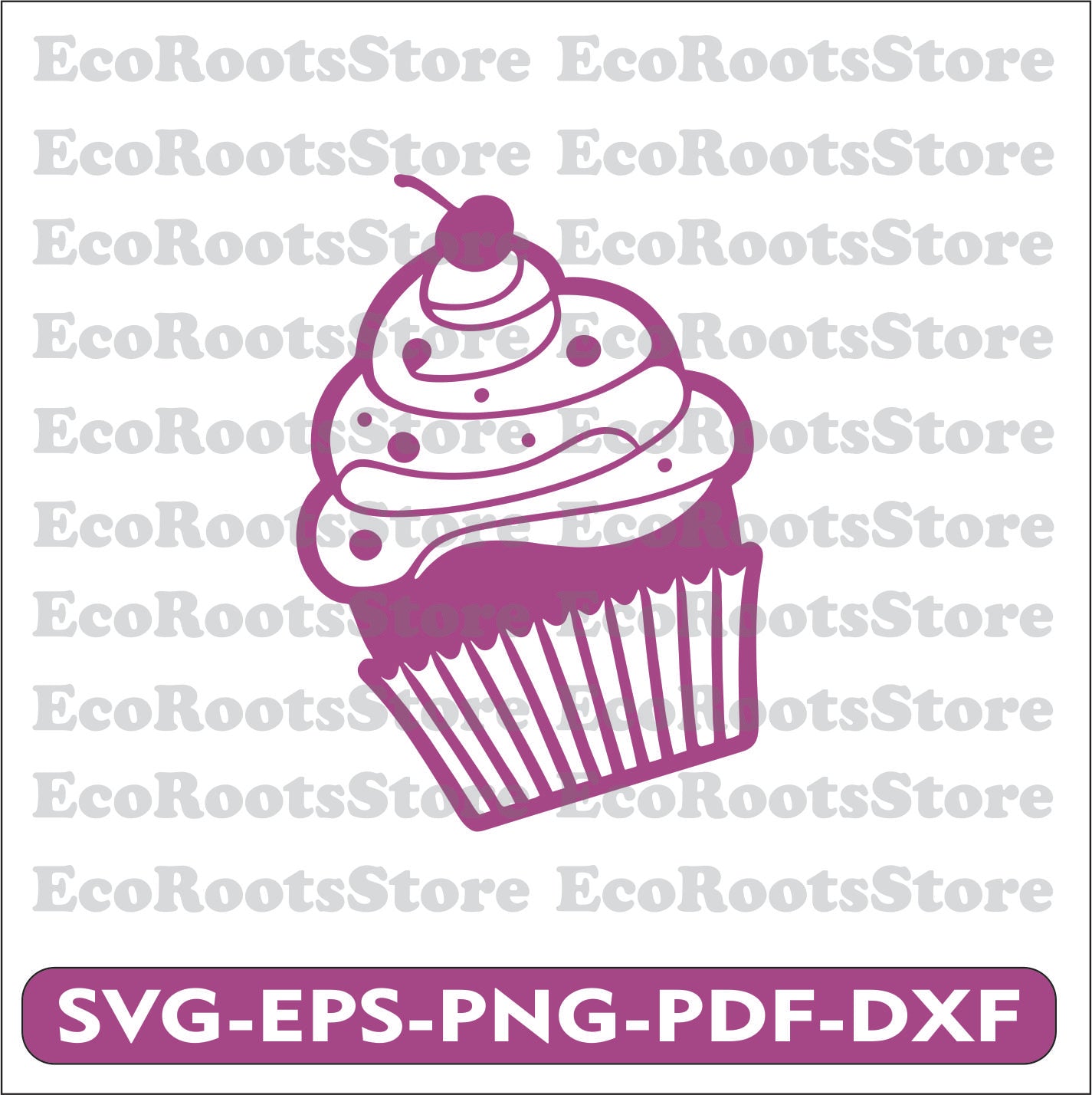 Cupcake SVG EPS PNG PDF DXF Cutting File
