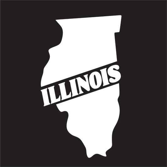 Illinois State Decal Sticker - FREE shipping