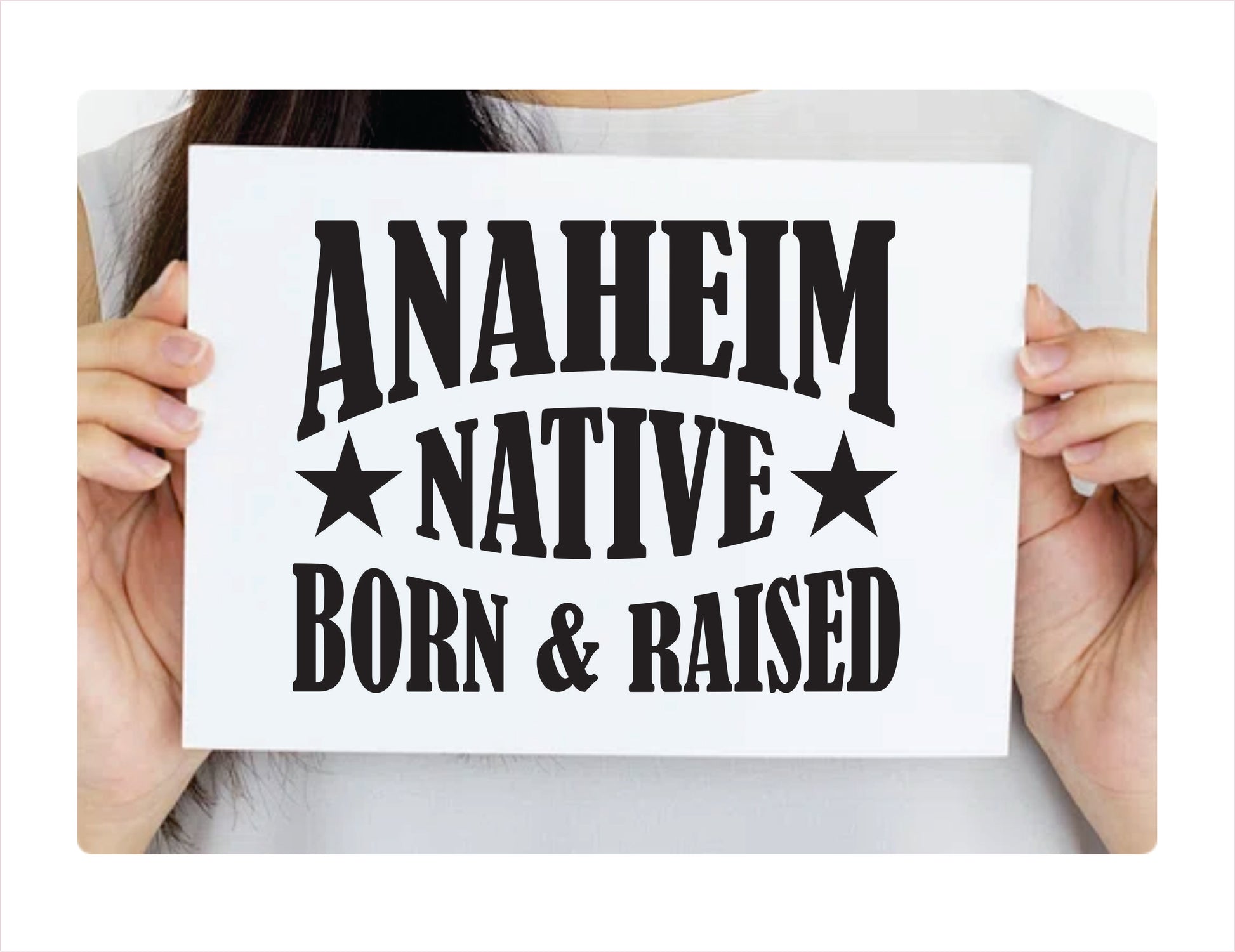 Anaheim native California city usa black decal sticker