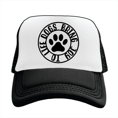Dogs bring joy to life Trucker Hat Cap