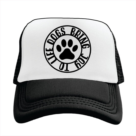 Dogs bring joy to life Trucker Hat Cap