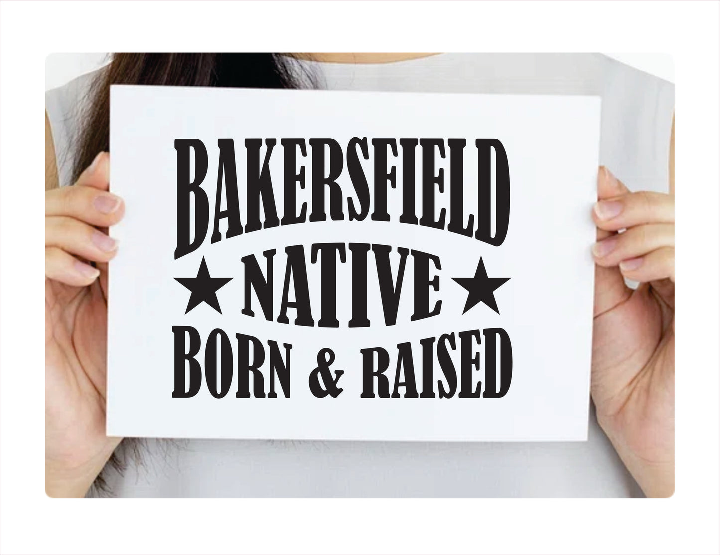 Bakersfield native california city usa black decal sticker