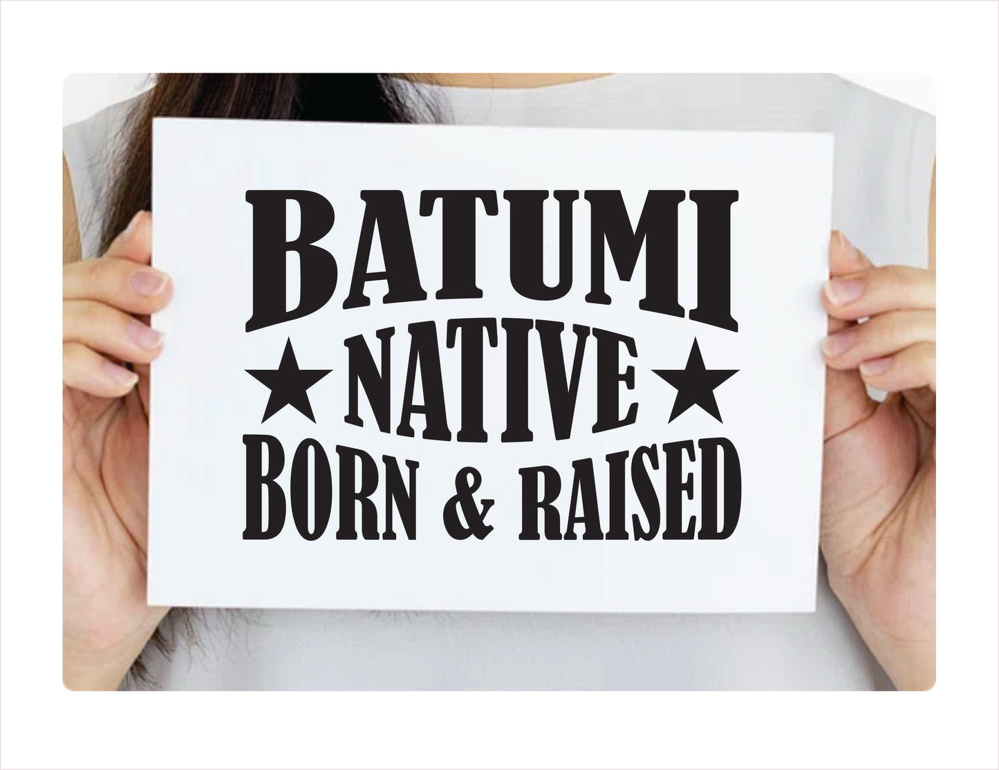 Batumi native Georgia city usa black decal sticker