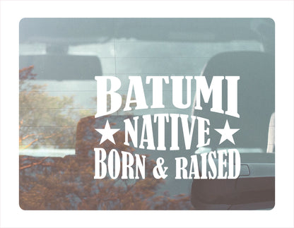Batumi native Georgia city usa white decal sticker