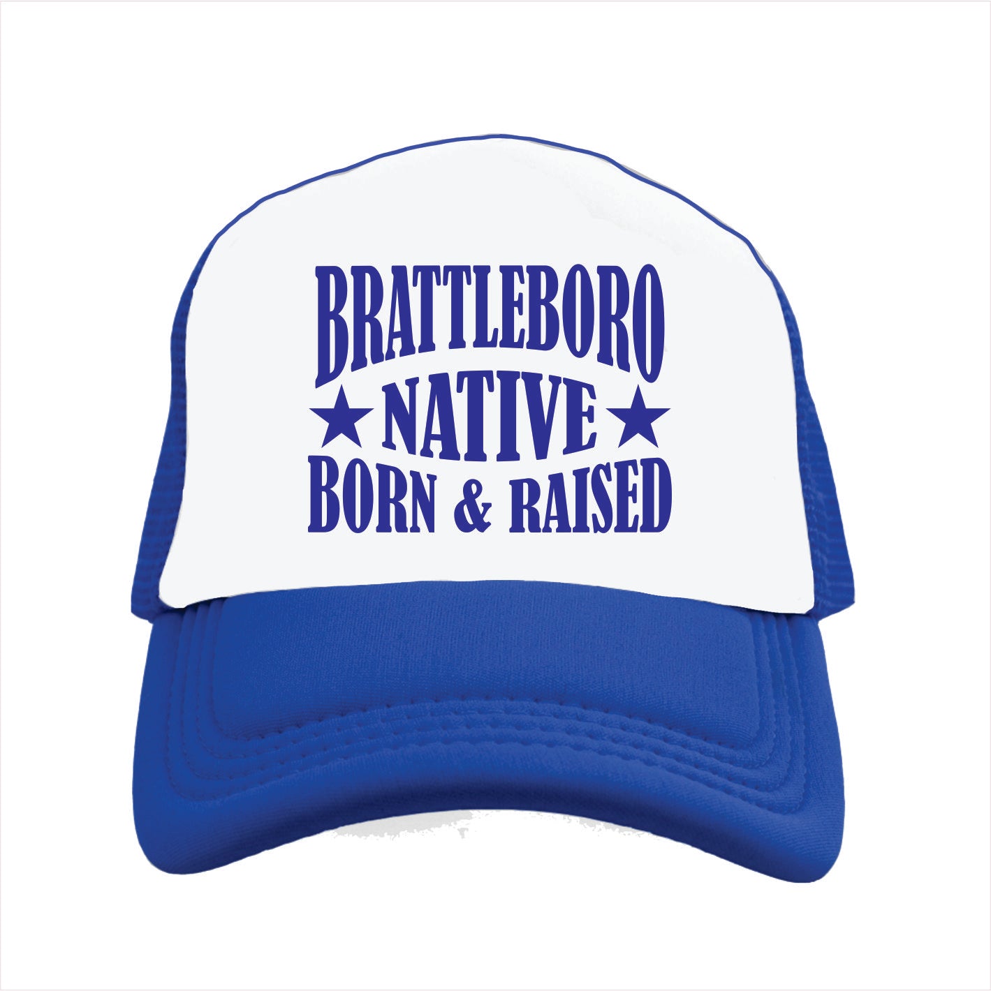 Brattleboro Vermont USA Blue Trucker Hat