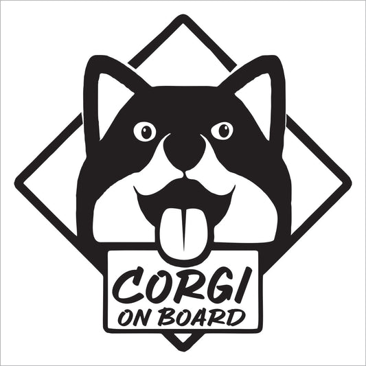 Corgi on board Decal Sticker