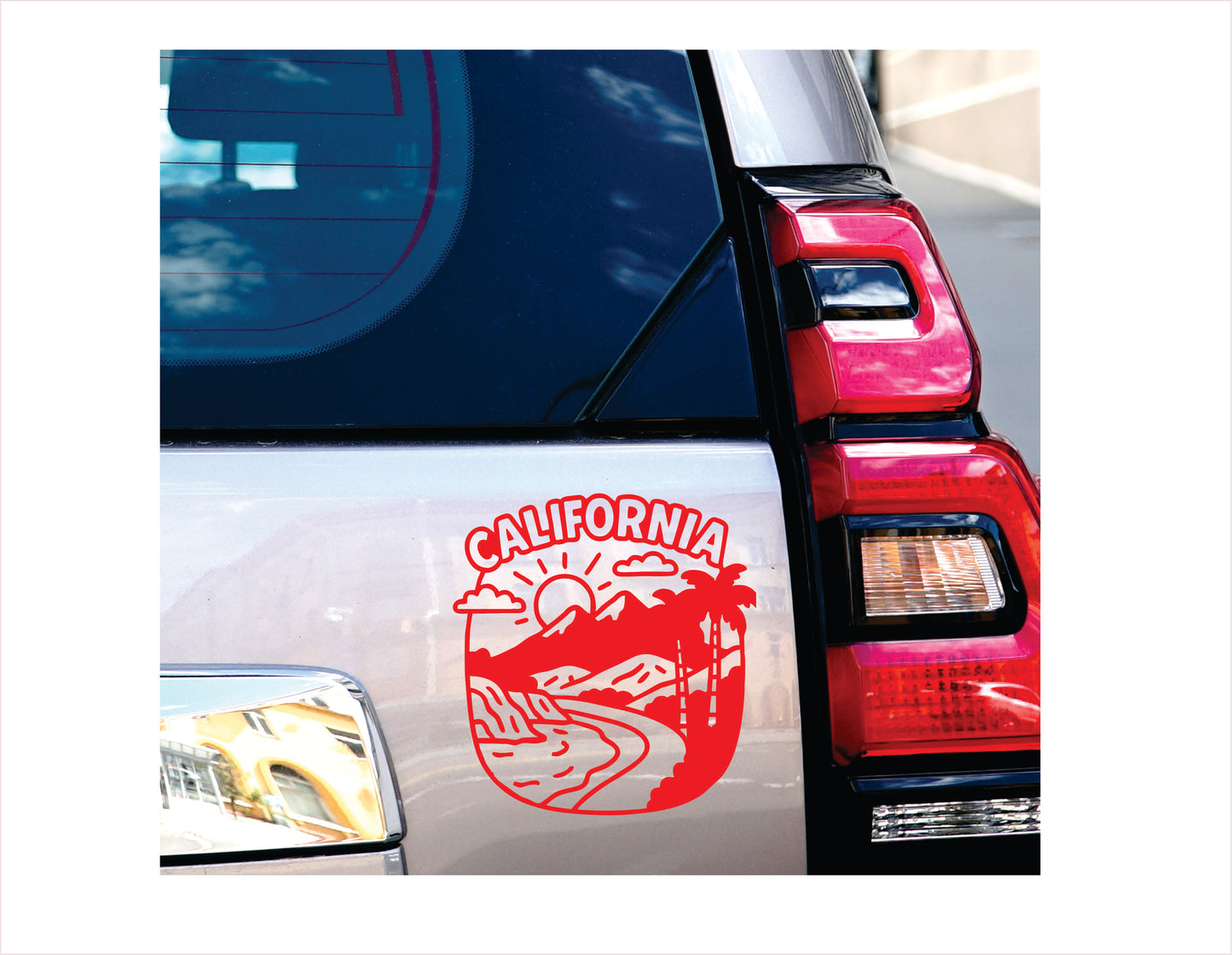 California Travel red decal sticker