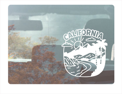 California Travel white decal sticker